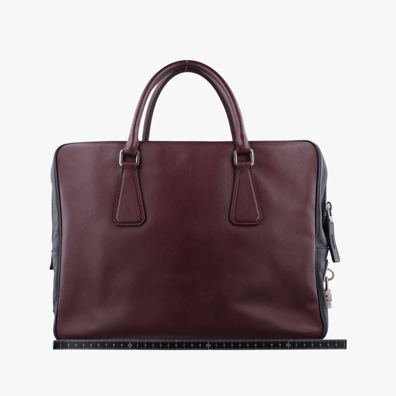 Bicolor BriefcaseMaroonxBlackSAFFIANO LeatherVS305M64バイカラーブリーフケースマルーン×ブラックサフィアーノレザーVS305M64