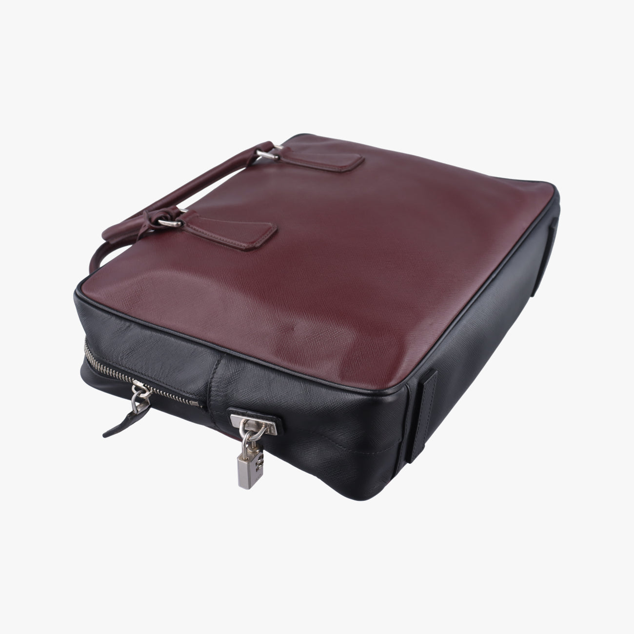 Bicolor BriefcaseMaroonxBlackSAFFIANO LeatherVS305M64バイカラーブリーフケースマルーン×ブラックサフィアーノレザーVS305M64