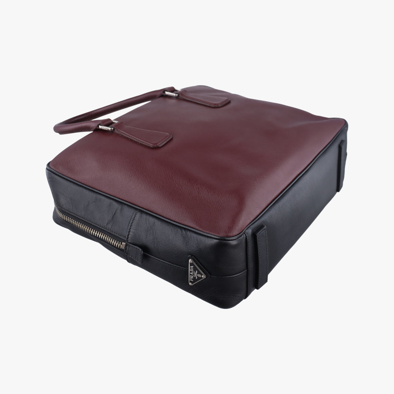 Bicolor BriefcaseMaroonxBlackSAFFIANO LeatherVS305M64バイカラーブリーフケースマルーン×ブラックサフィアーノレザーVS305M64