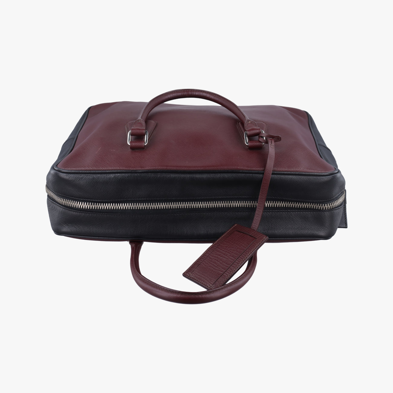 Bicolor BriefcaseMaroonxBlackSAFFIANO LeatherVS305M64バイカラーブリーフケースマルーン×ブラックサフィアーノレザーVS305M64