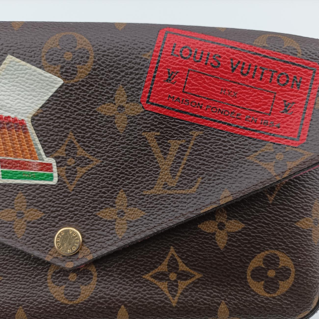 monogram pochette felicie my lv word tourBrown×MulticolorMonogram CanvasMI4157モノグラム ポシェット フェリシー マイ LV ワールド ツアーモノグラム ステッカーモノグラムキャンバスMI4157