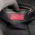 VLTN PrintBlackLeatherVLTN プリントブラックレザー