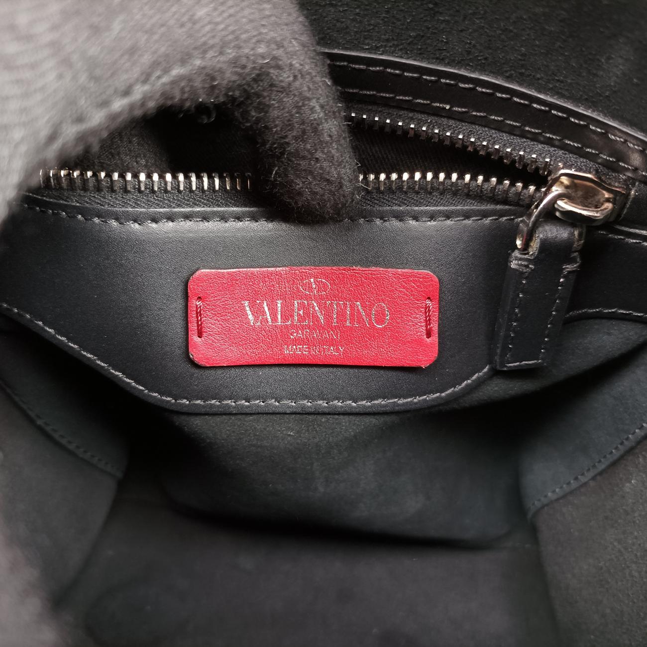 VLTN PrintBlackLeatherVLTN プリントブラックレザー