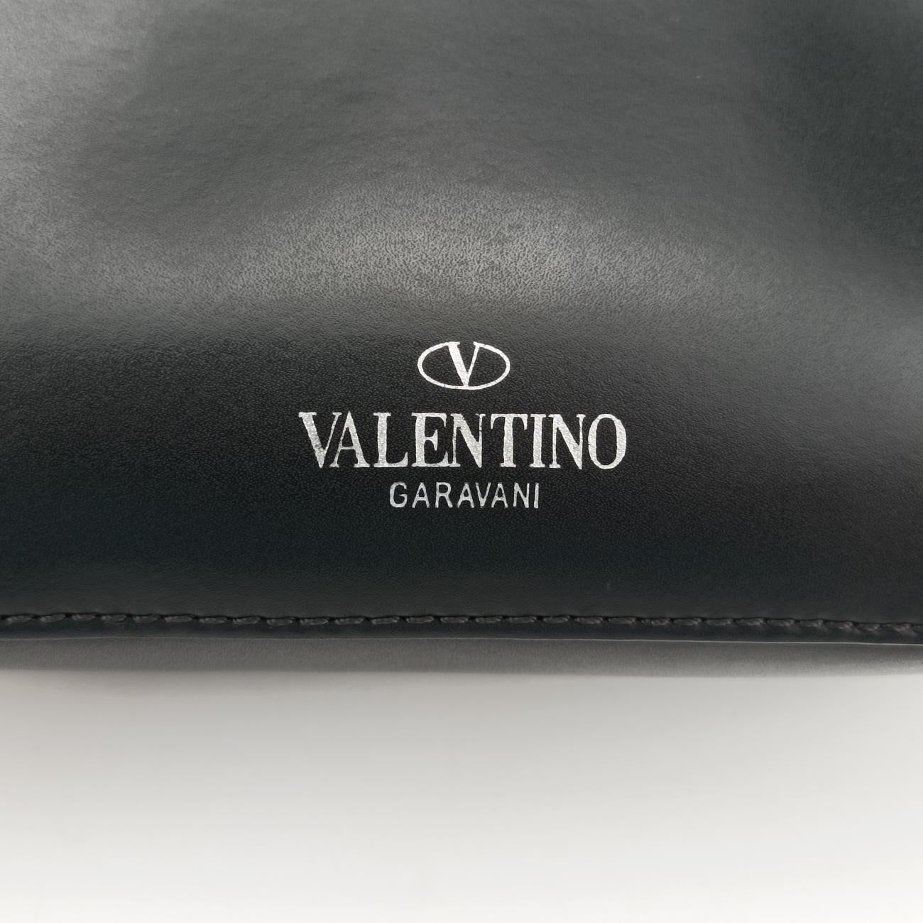 VLTN PrintBlackLeatherVLTN プリントブラックレザー
