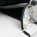 Rockstud SPIKE UPWhite x BlackleatherBL-Q122XQC2ロックスタッズスパイクホワイト×ブラックレザーBL-Q122XQC2