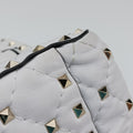 Rockstud SPIKE UPWhite x BlackleatherBL-Q122XQC2ロックスタッズスパイクホワイト×ブラックレザーBL-Q122XQC2