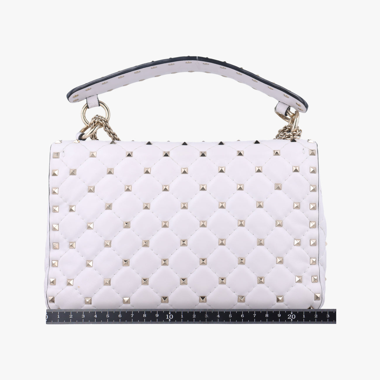 Rockstud SPIKE UPWhite x BlackleatherBL-Q122XQC2ロックスタッズスパイクホワイト×ブラックレザーBL-Q122XQC2