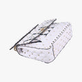 Rockstud SPIKE UPWhite x BlackleatherBL-Q122XQC2ロックスタッズスパイクホワイト×ブラックレザーBL-Q122XQC2