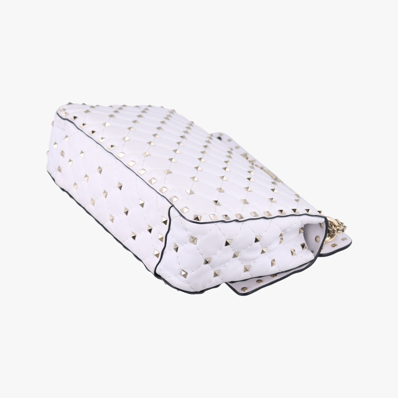 Rockstud SPIKE UPWhite x BlackleatherBL-Q122XQC2ロックスタッズスパイクホワイト×ブラックレザーBL-Q122XQC2