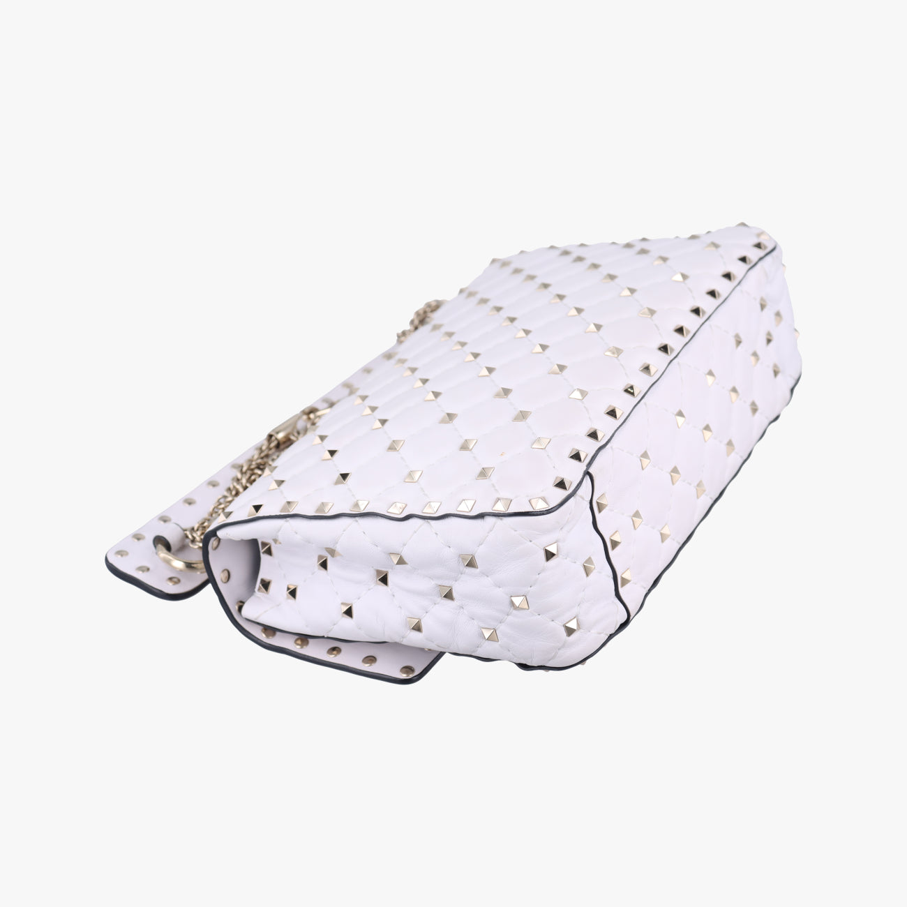 Rockstud SPIKE UPWhite x BlackleatherBL-Q122XQC2ロックスタッズスパイクホワイト×ブラックレザーBL-Q122XQC2