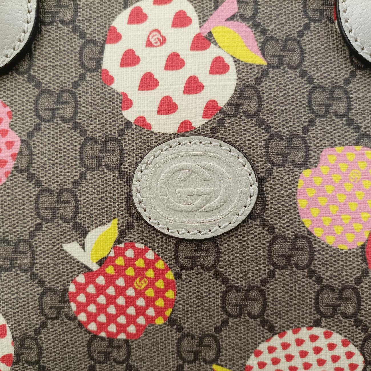 GG Tote ShopperBeige x White x MulticolorPVC coated canvas659980E035693976GG トート ショッパーベージュｘホワイト×マルチカラーPVCコーティングキャンバス659980E035693976