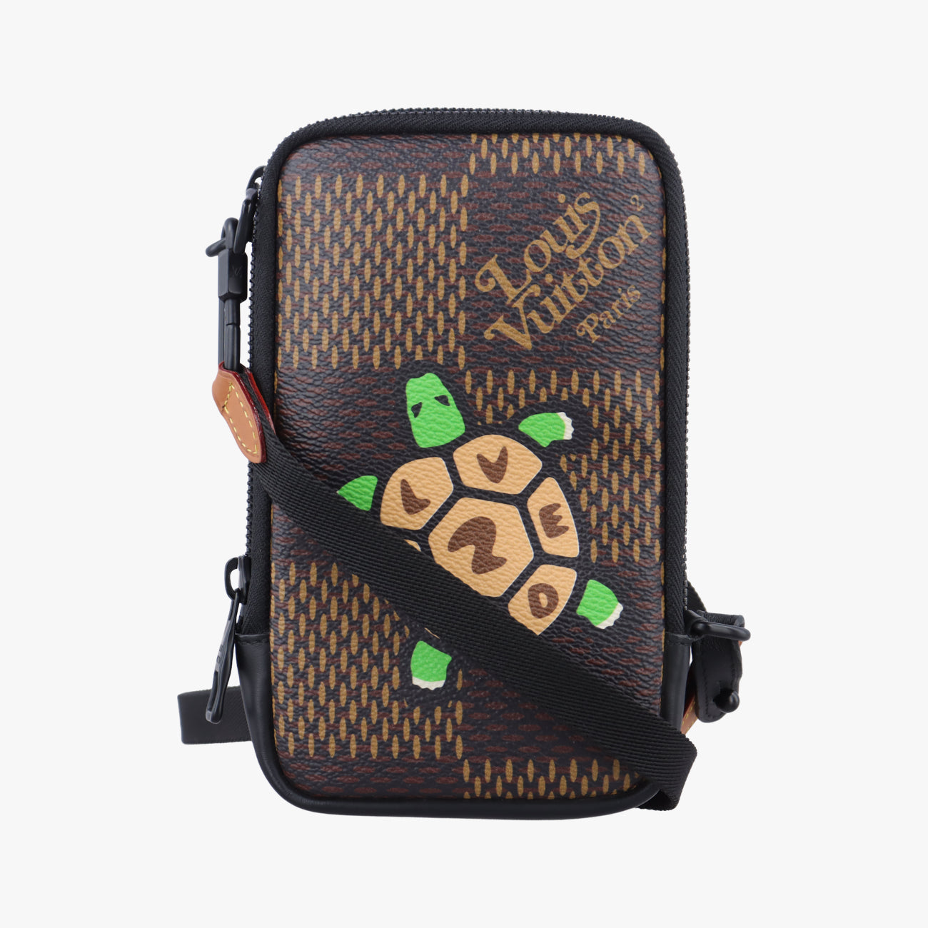 NIGO collaboration Double phone pouchEBENEDamier GiantN40377TR4200NIGOコラボ ダブルフォンポーチエベヌダミエ ジャイアントN40377TR4200