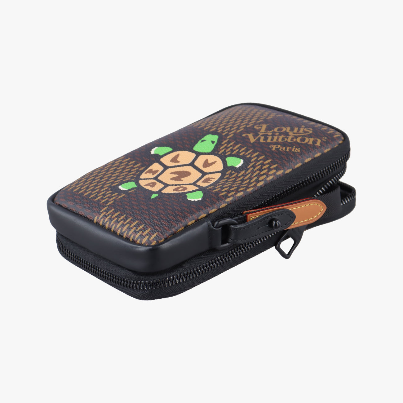 NIGO collaboration Double phone pouchEBENEDamier GiantN40377TR4200NIGOコラボ ダブルフォンポーチエベヌダミエ ジャイアントN40377TR4200