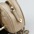 Matelasse Heart Arm Coin PurseGoldenlambskinAP278332050483ハート アーム マトラッセゴールドラムスキンAP278332050483