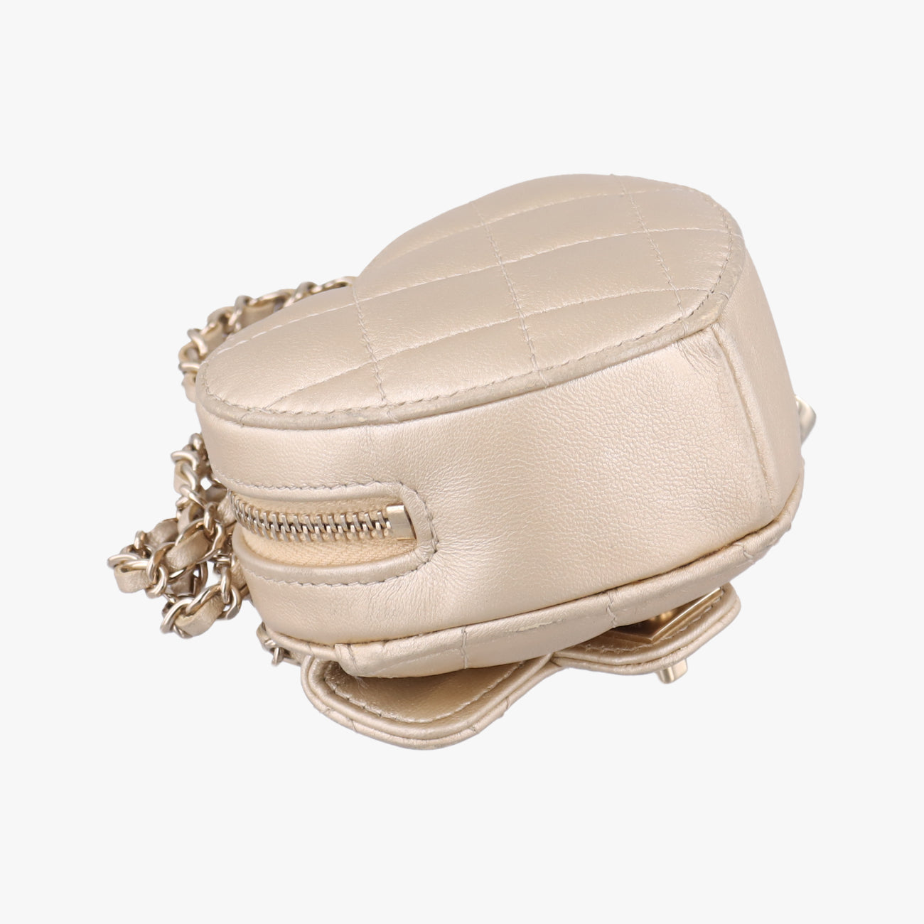 Matelasse Heart Arm Coin PurseGoldenlambskinAP278332050483ハート アーム マトラッセゴールドラムスキンAP278332050483