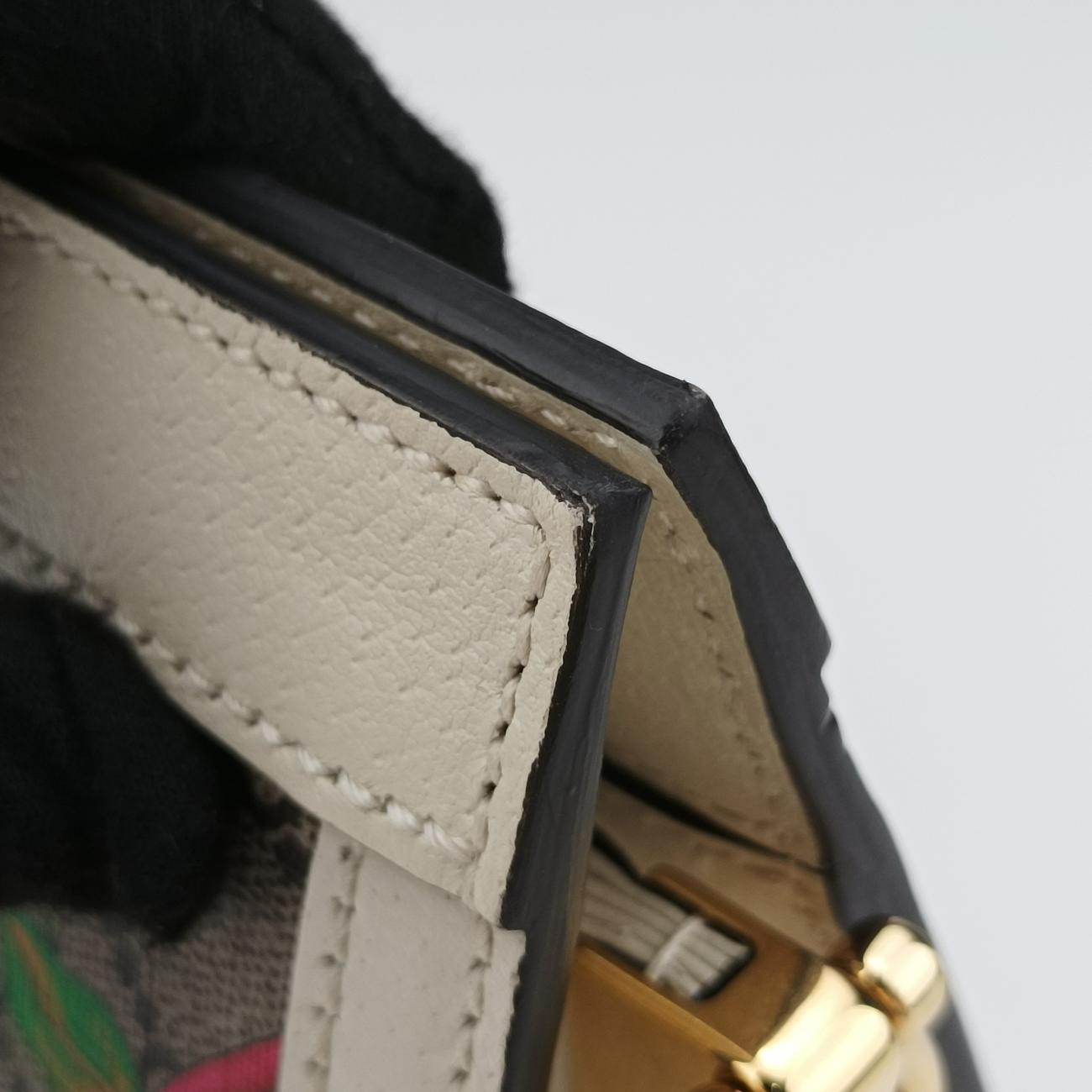 OphidiaBeige x white x multicolorPVC coated canvas×Leather503877F031492794オフィディアベージュ×ホワイト×マルチカラーPVCコーティングキャンバス×レザー503877F031492794