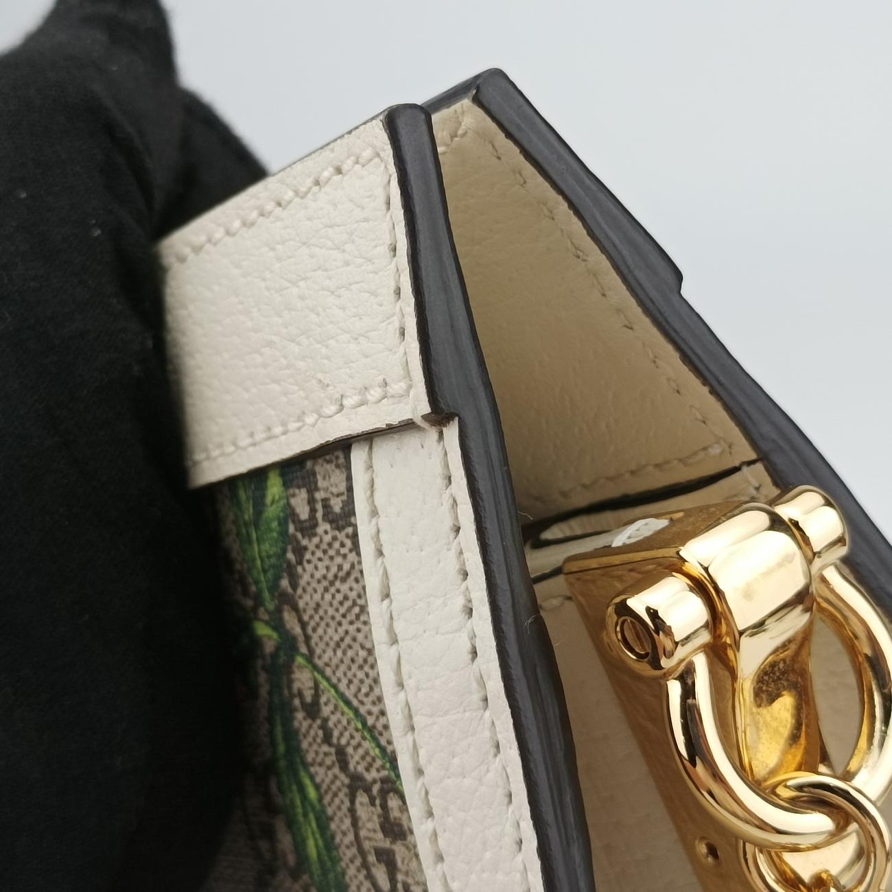 OphidiaBeige x white x multicolorPVC coated canvas×Leather503877F031492794オフィディアベージュ×ホワイト×マルチカラーPVCコーティングキャンバス×レザー503877F031492794