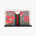 OphidiaBeige x white x multicolorPVC coated canvas×Leather503877F031492794オフィディアベージュ×ホワイト×マルチカラーPVCコーティングキャンバス×レザー503877F031492794