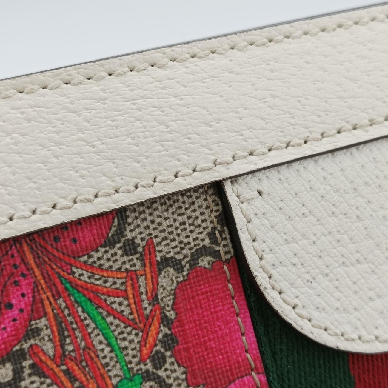 OphidiaBeige x white x multicolorPVC coated canvas×Leather503877F031492794オフィディアベージュ×ホワイト×マルチカラーPVCコーティングキャンバス×レザー503877F031492794