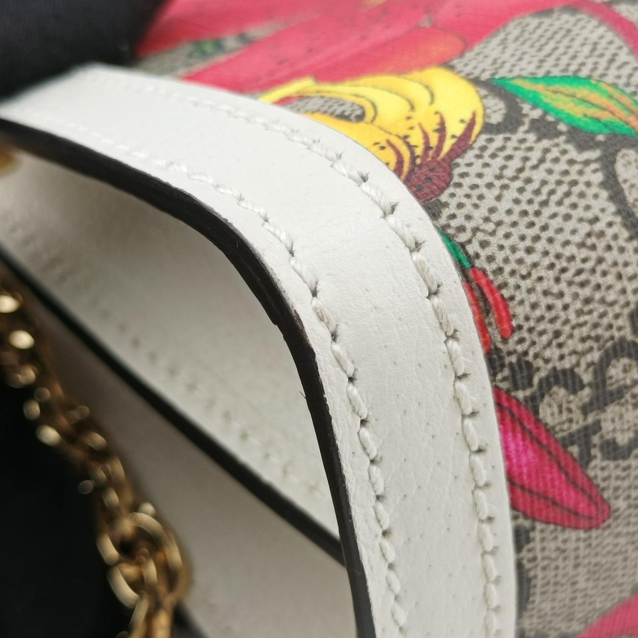 OphidiaBeige x white x multicolorPVC coated canvas×Leather503877F031492794オフィディアベージュ×ホワイト×マルチカラーPVCコーティングキャンバス×レザー503877F031492794