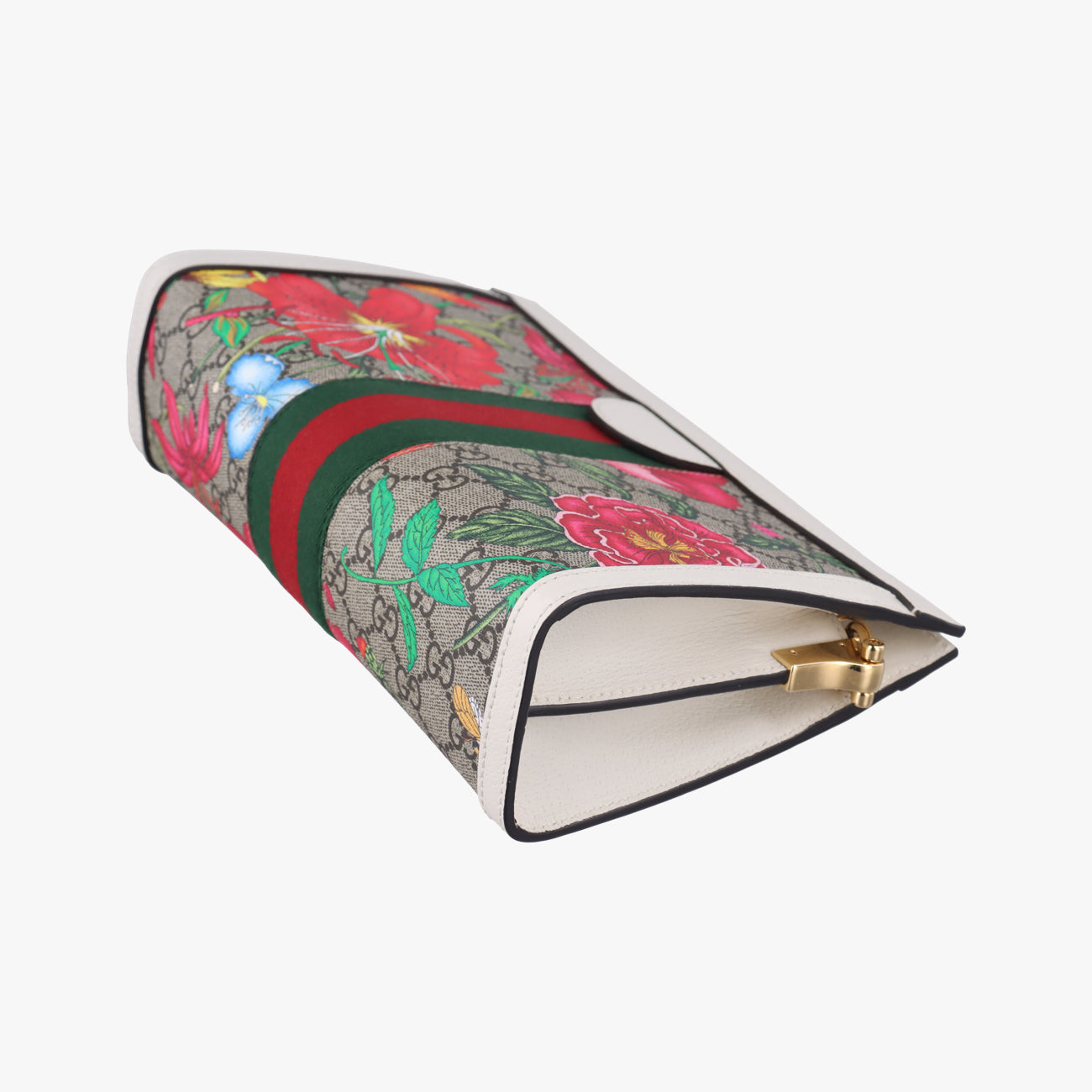 OphidiaBeige x white x multicolorPVC coated canvas×Leather503877F031492794オフィディアベージュ×ホワイト×マルチカラーPVCコーティングキャンバス×レザー503877F031492794
