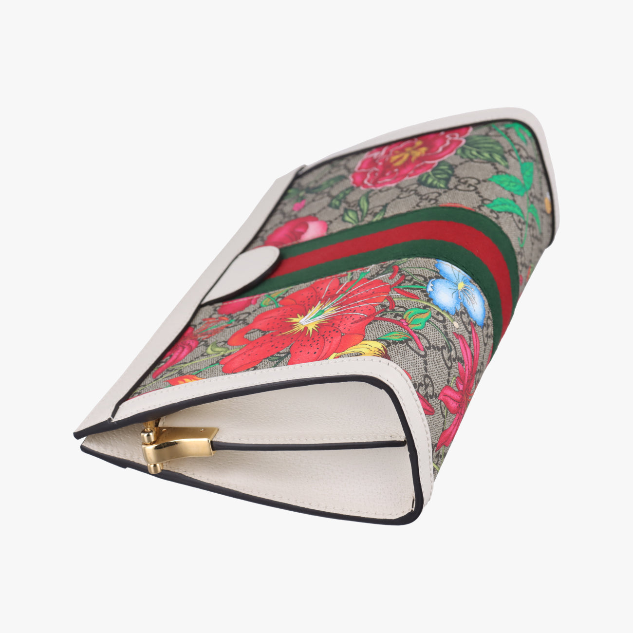 OphidiaBeige x white x multicolorPVC coated canvas×Leather503877F031492794オフィディアベージュ×ホワイト×マルチカラーPVCコーティングキャンバス×レザー503877F031492794