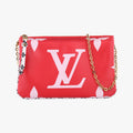 Pochette Double ZipRouge x MulticolorMonogram  GiantM67561GI1129 ICチップポシェットドゥーブルジップルージュ×マルチカラーモノグラム ジャイアントM67561GI1129 ICチップ