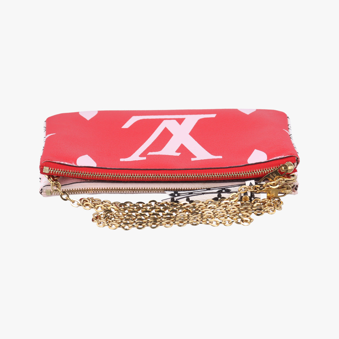Pochette Double ZipRouge x MulticolorMonogram  GiantM67561GI1129 ICチップポシェットドゥーブルジップルージュ×マルチカラーモノグラム ジャイアントM67561GI1129 ICチップ