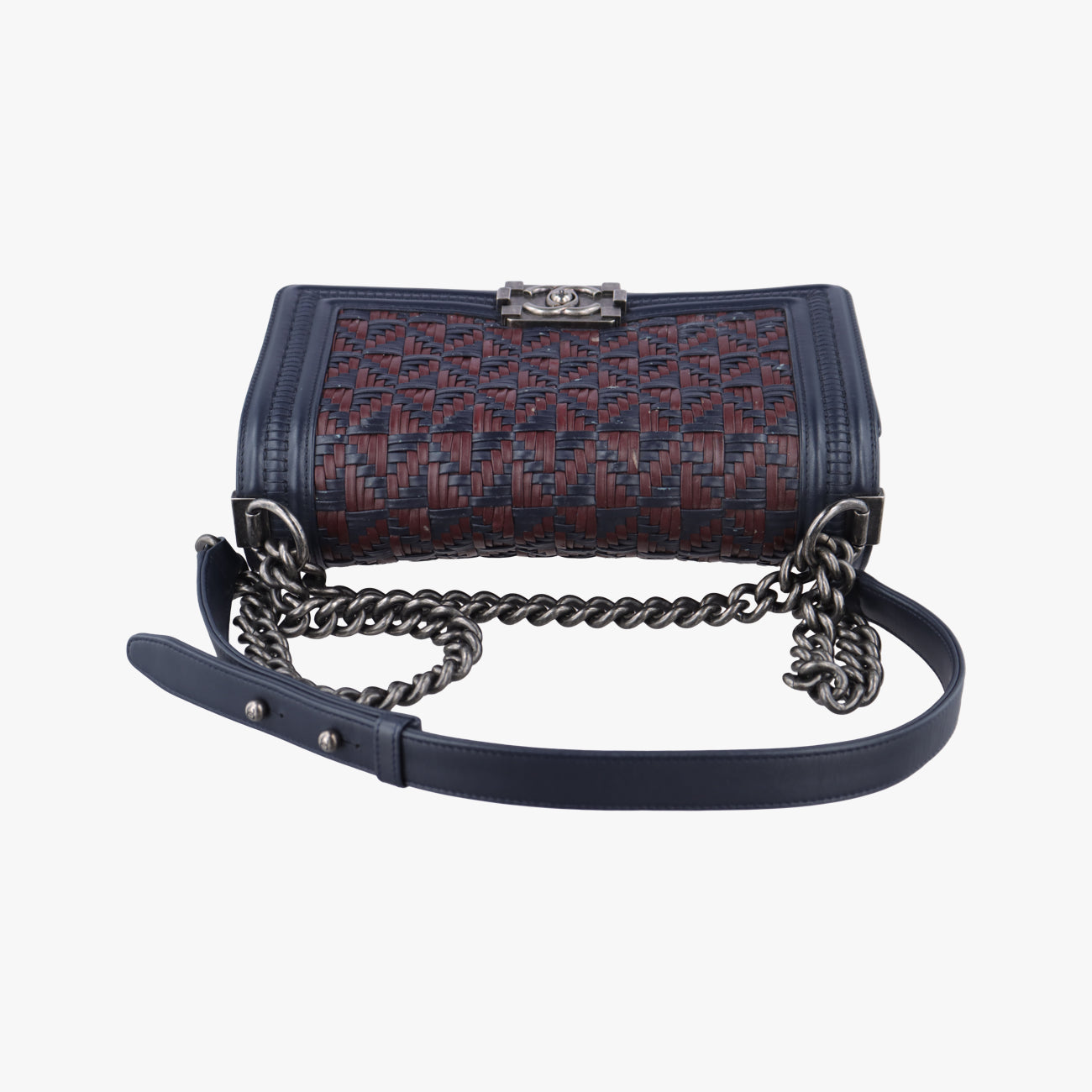 BOY CHANELNavy x Bordeaux x GunmetalLeatherA6708621537480ボーイシャネルネイビー×ボルドー×ガンメタリックレザーA6708621537480