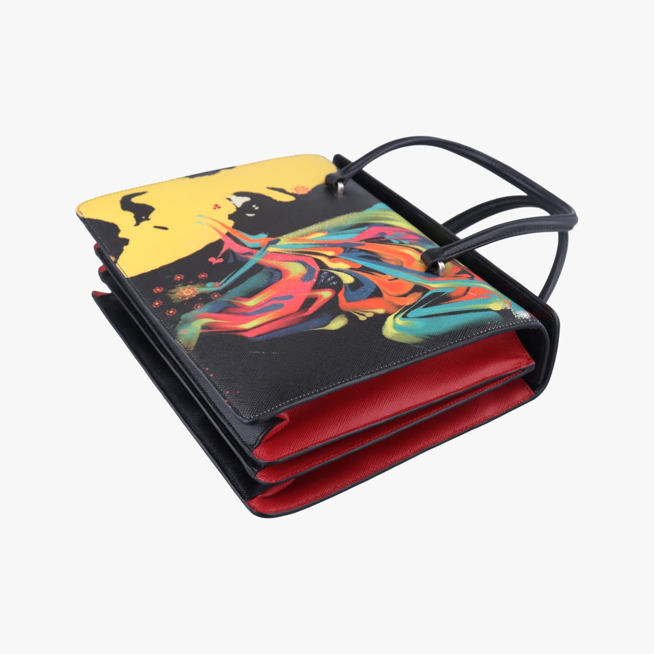 Lux Face Art TwinBlack×MulticolourSaffiano LeatherB2710K231ラックスフェイスアートツインブラック×マルチカラーサフィアーノレザーB2710K231