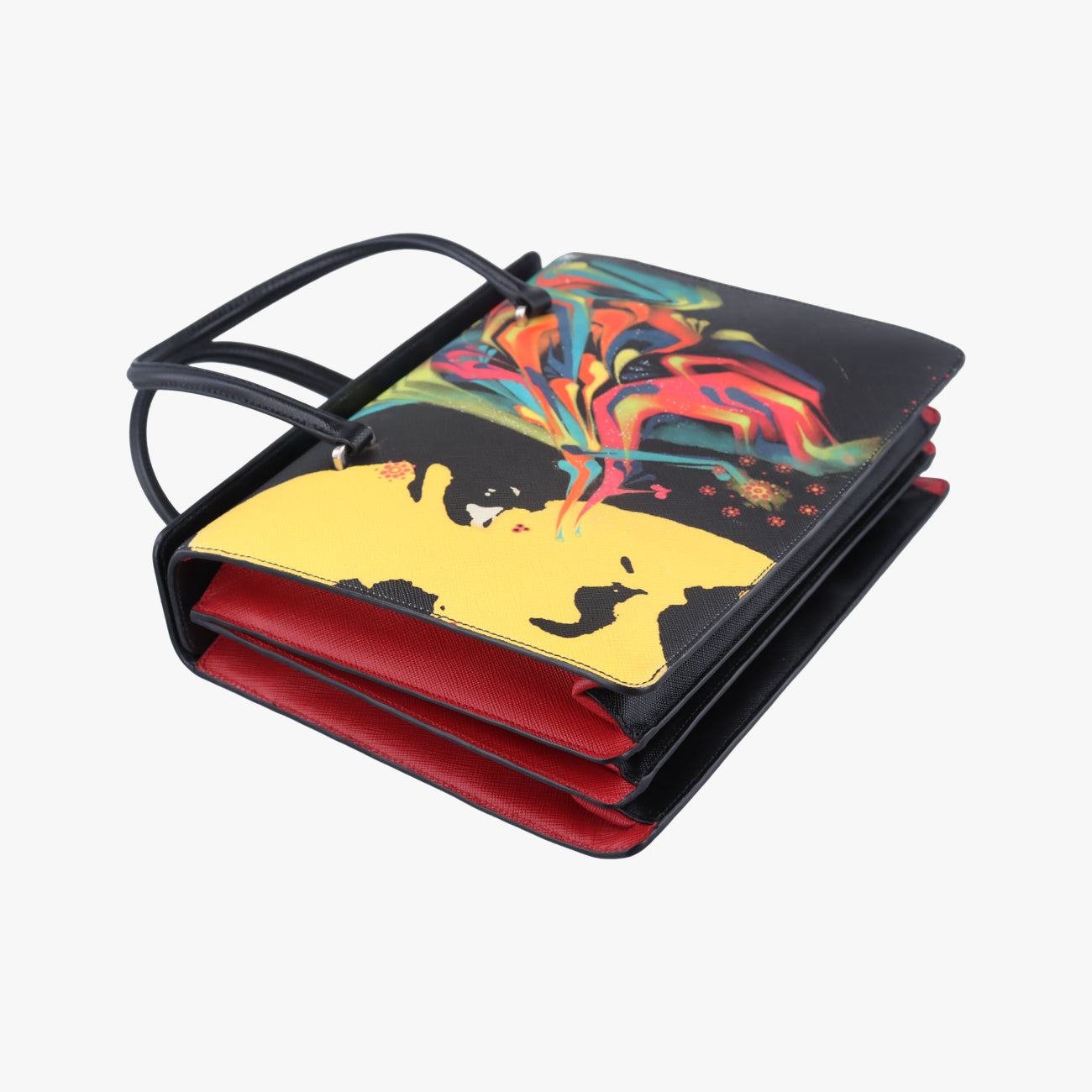 Lux Face Art TwinBlack×MulticolourSaffiano LeatherB2710K231ラックスフェイスアートツインブラック×マルチカラーサフィアーノレザーB2710K231