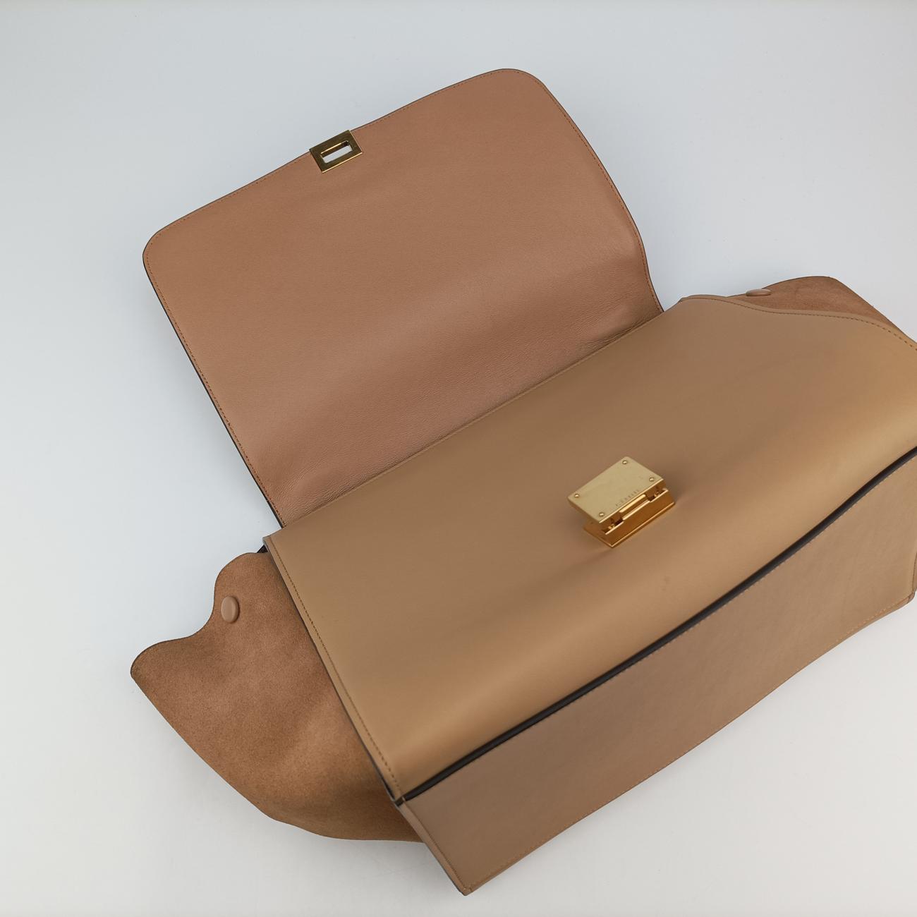 TrapezeBeigeSuede × leatherF-CU-2175トラペーズミディアムベージュスエード×レザーF-CU-2175