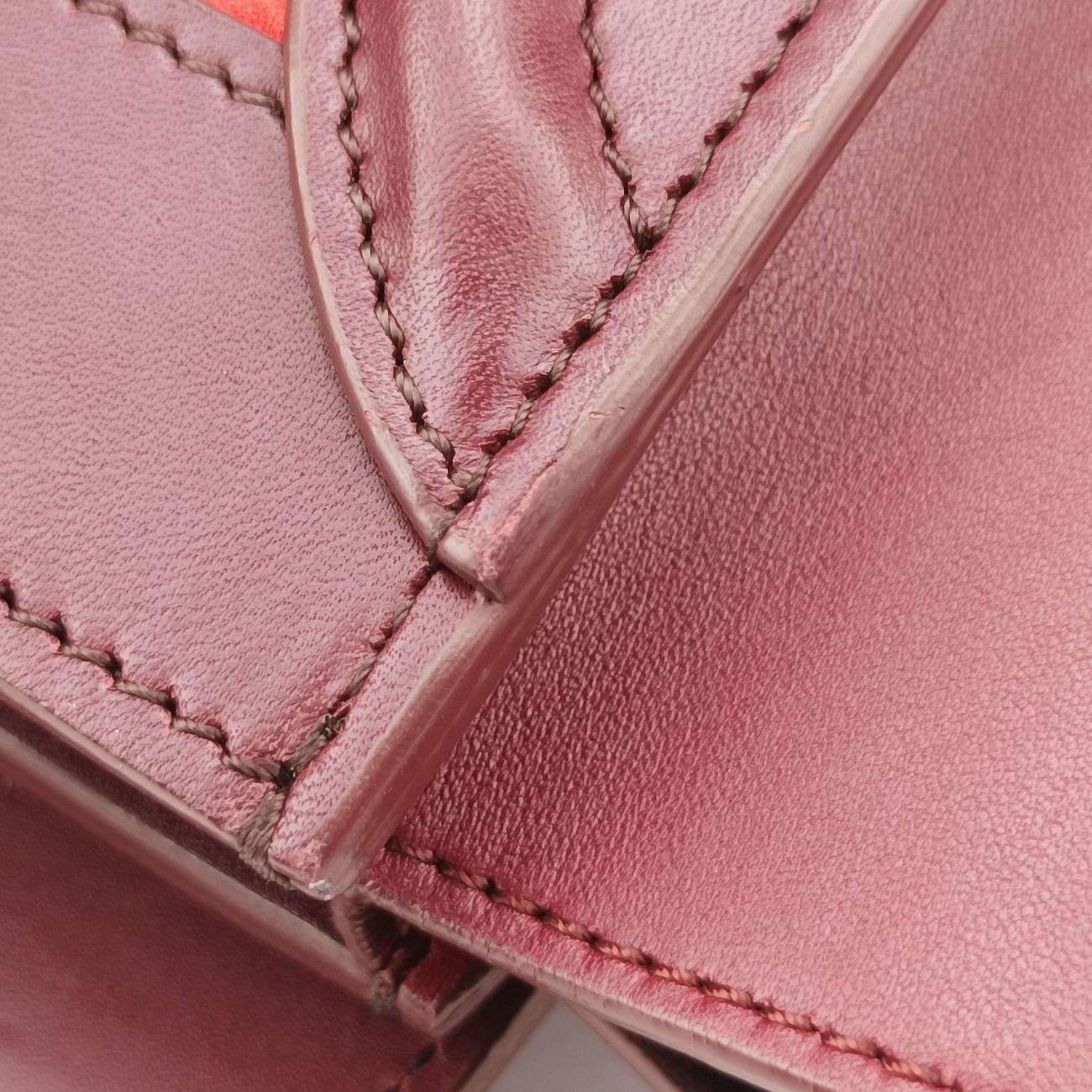 luggage nano shopperOrange×wine redLeatherW-AT-0174 W-CU-0174ラゲージナノショッパーオレンジ×ワインレッドレザーW-AT-0174 W-CU-0174