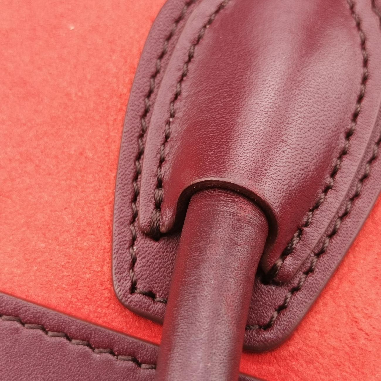 luggage nano shopperOrange×wine redLeatherW-AT-0174 W-CU-0174ラゲージナノショッパーオレンジ×ワインレッドレザーW-AT-0174 W-CU-0174