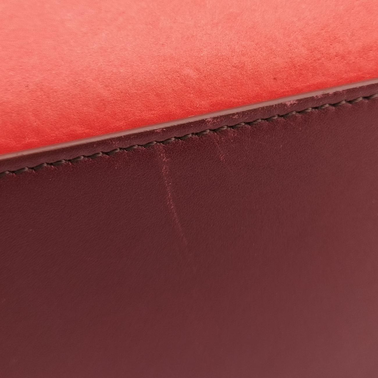 luggage nano shopperOrange×wine redLeatherW-AT-0174 W-CU-0174ラゲージナノショッパーオレンジ×ワインレッドレザーW-AT-0174 W-CU-0174