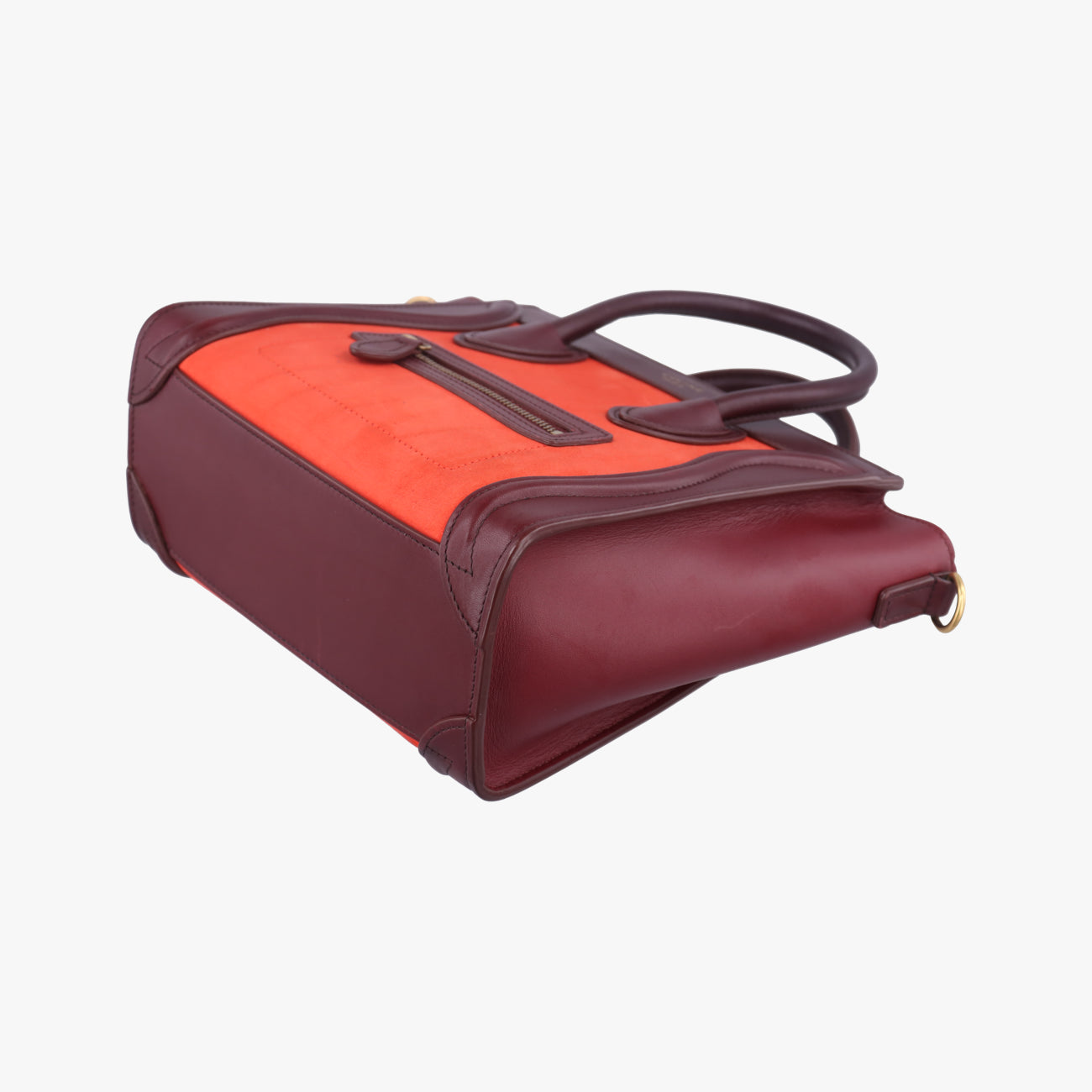 luggage nano shopperOrange×wine redLeatherW-AT-0174 W-CU-0174ラゲージナノショッパーオレンジ×ワインレッドレザーW-AT-0174 W-CU-0174