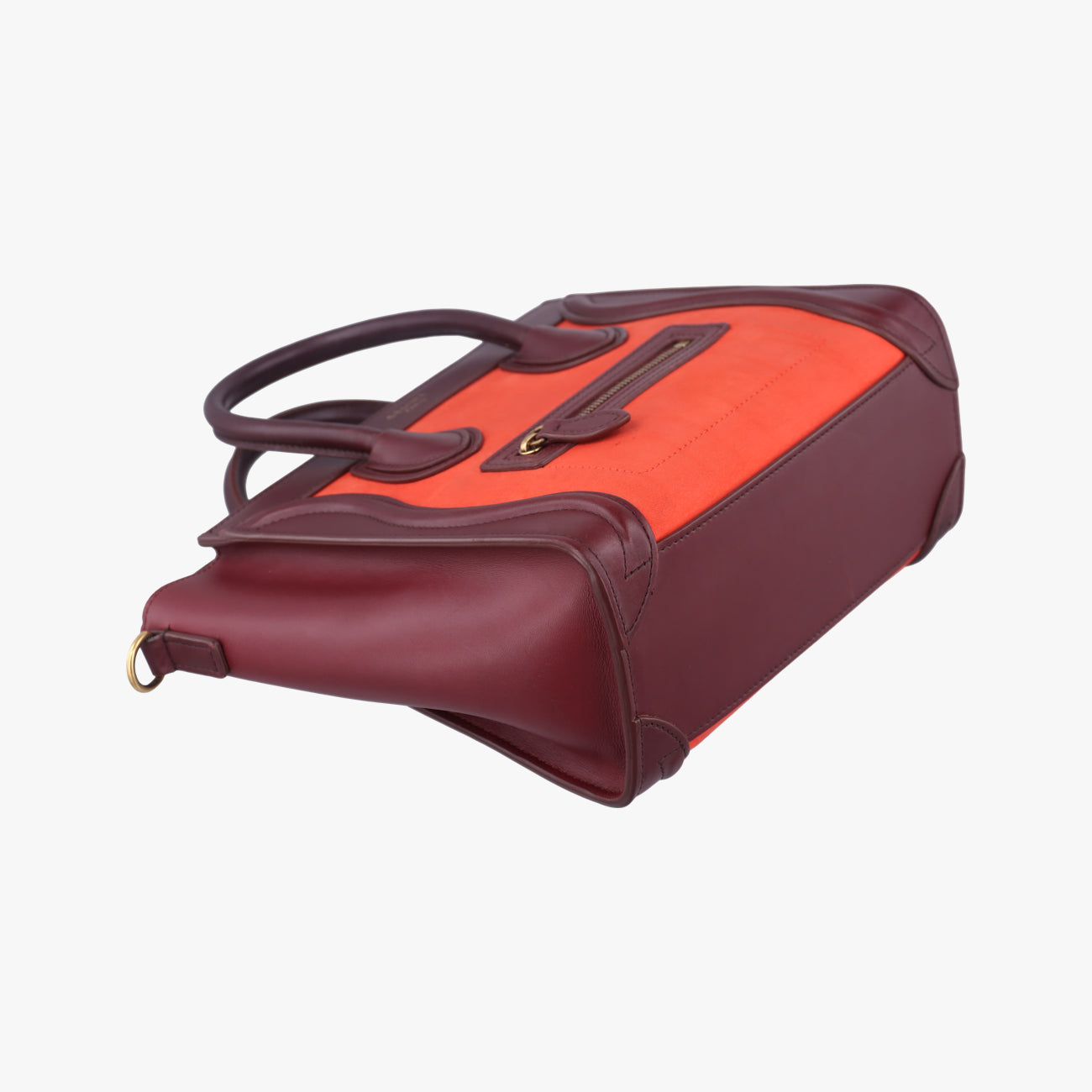 luggage nano shopperOrange×wine redLeatherW-AT-0174 W-CU-0174ラゲージナノショッパーオレンジ×ワインレッドレザーW-AT-0174 W-CU-0174