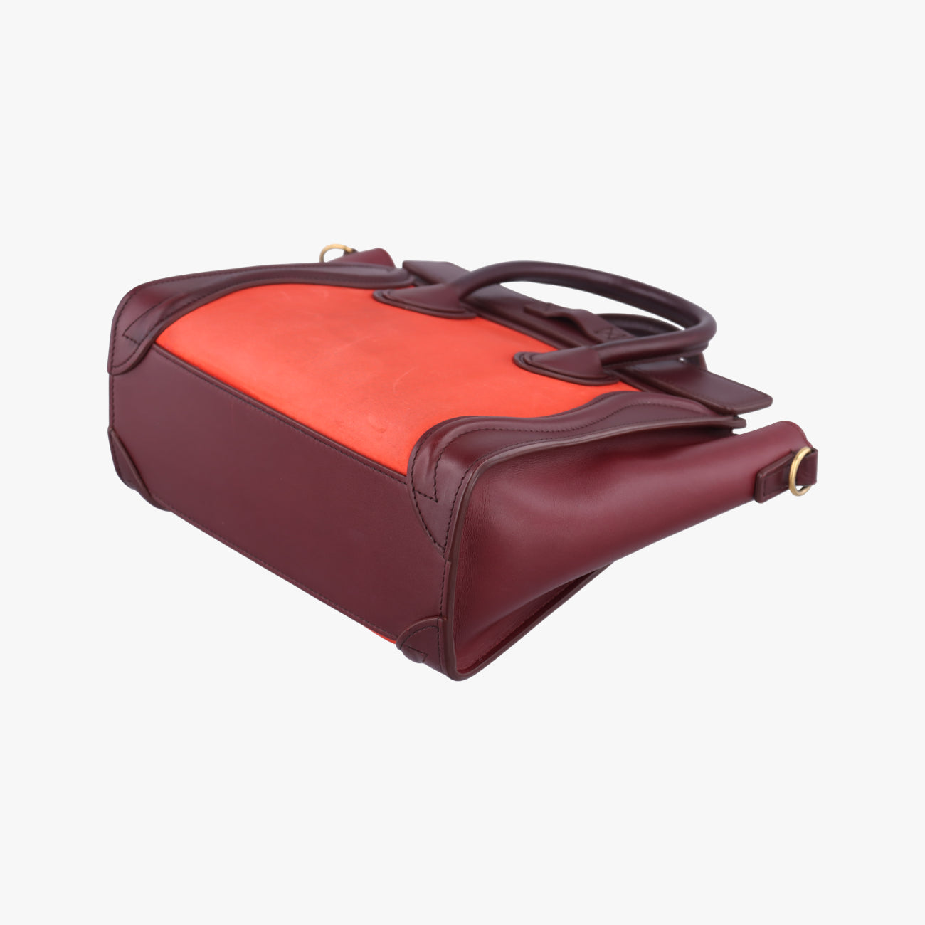 luggage nano shopperOrange×wine redLeatherW-AT-0174 W-CU-0174ラゲージナノショッパーオレンジ×ワインレッドレザーW-AT-0174 W-CU-0174