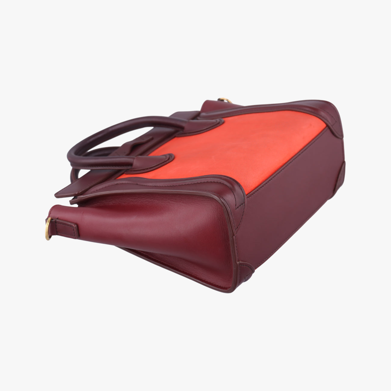luggage nano shopperOrange×wine redLeatherW-AT-0174 W-CU-0174ラゲージナノショッパーオレンジ×ワインレッドレザーW-AT-0174 W-CU-0174