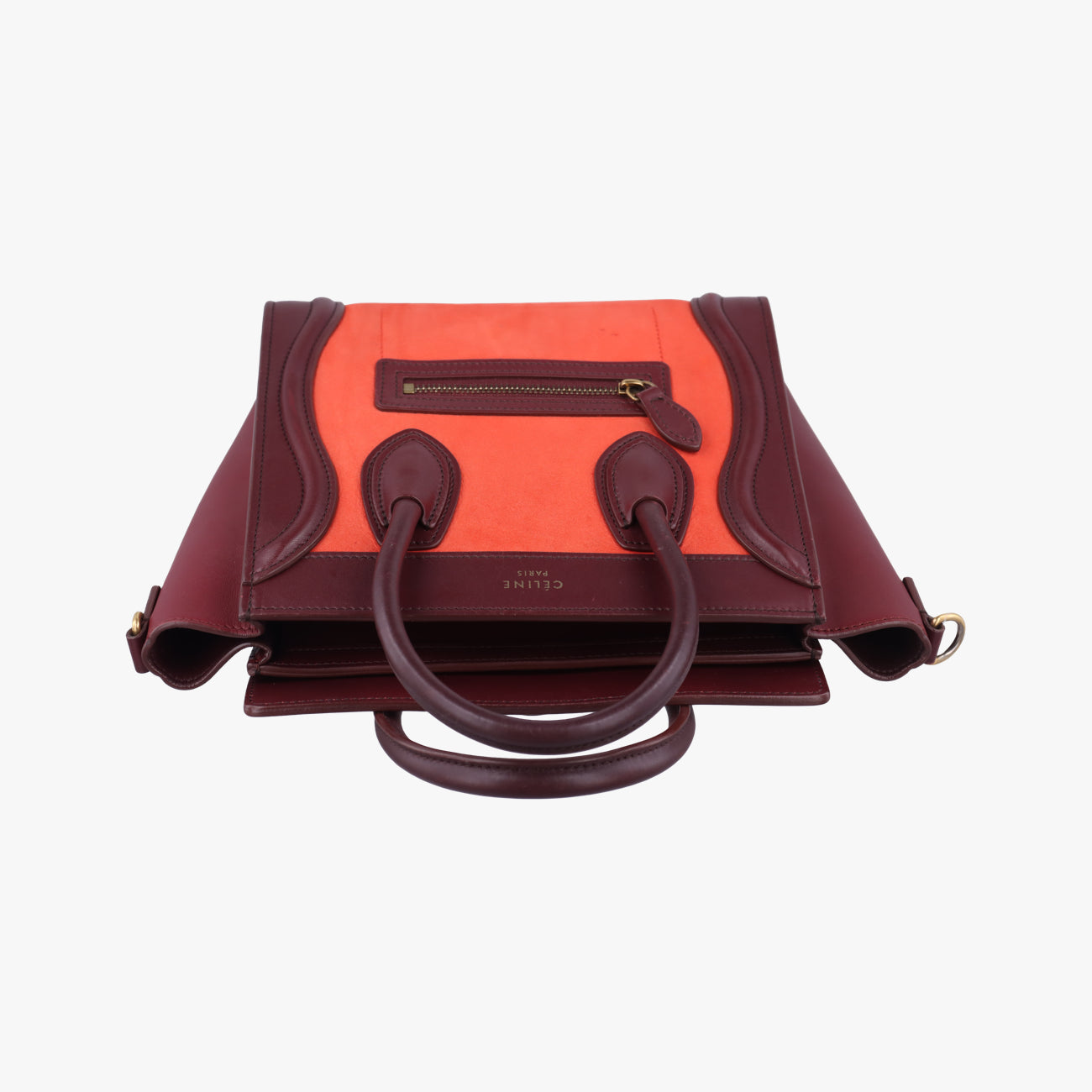 luggage nano shopperOrange×wine redLeatherW-AT-0174 W-CU-0174ラゲージナノショッパーオレンジ×ワインレッドレザーW-AT-0174 W-CU-0174