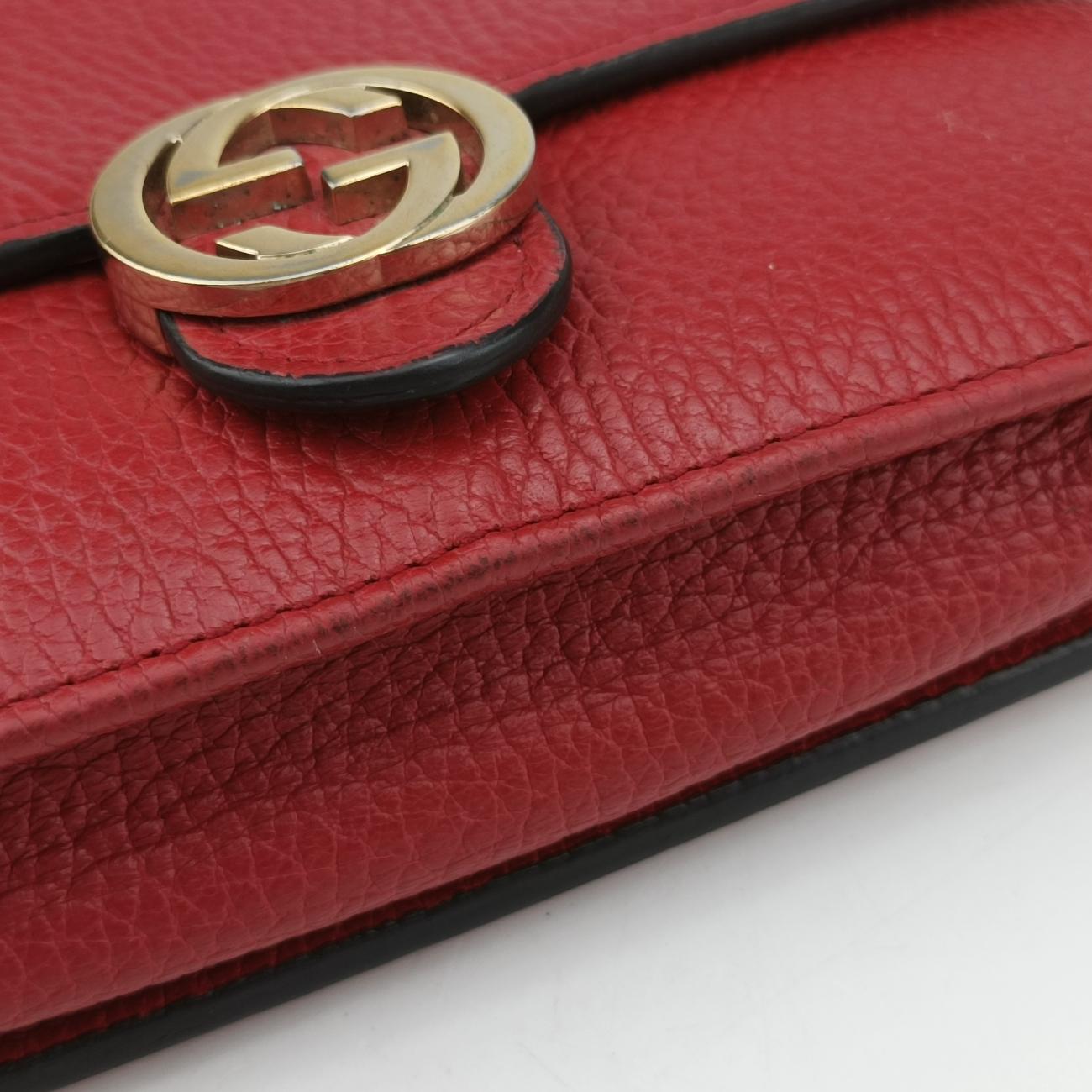 Interlocking GRedLeather510314インターロッキングGレッドレザー510314