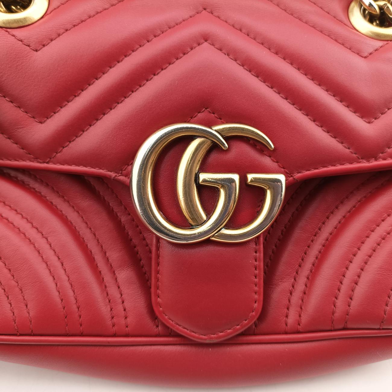 GG MarmontRedLeather446744B027768756GGマーモントレッドレザー446744B027768756