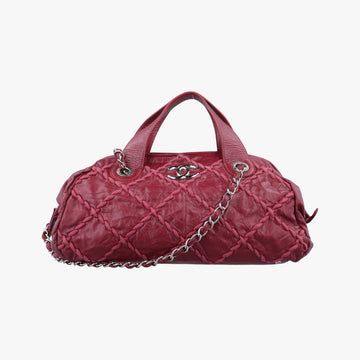 Ultra Stitch BowlerBordeauxLeatherA6652215195720ウルトラステッチボウラーボルドーレザーA6652215195720