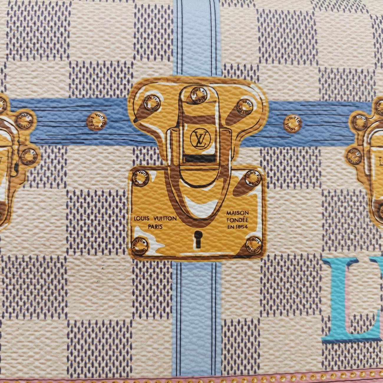 Summer Trunks Pochette Week-EndAzur×MulticolorDamier CanvasN60108UB1198サマートランク ポシェット ウィークエンドアズール×マルチカラーダミエキャンバスN60108UB1198