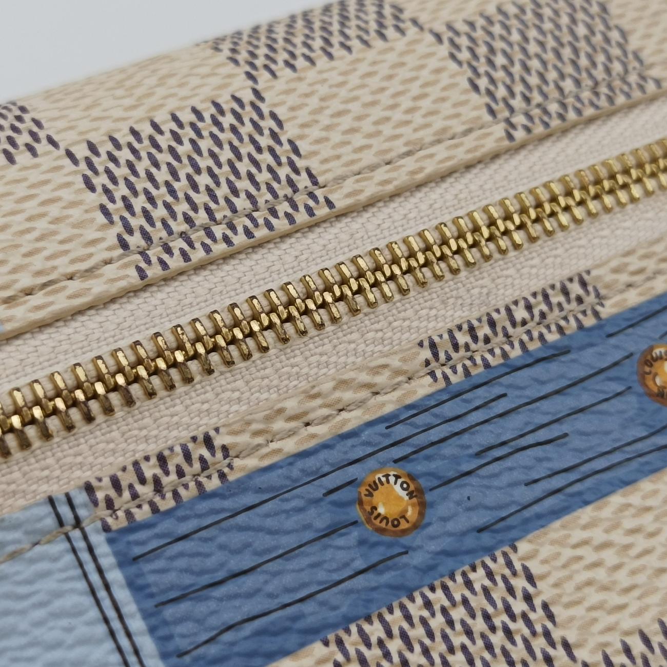Summer Trunks Pochette Week-EndAzur×MulticolorDamier CanvasN60108UB1198サマートランク ポシェット ウィークエンドアズール×マルチカラーダミエキャンバスN60108UB1198