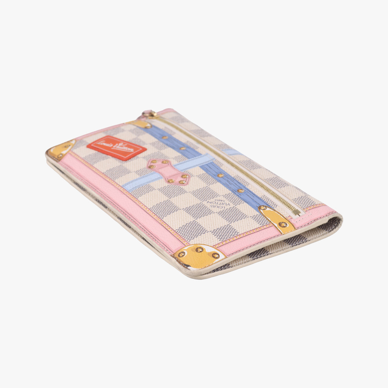Summer Trunks Pochette Week-EndAzur×MulticolorDamier CanvasN60108UB1198サマートランク ポシェット ウィークエンドアズール×マルチカラーダミエキャンバスN60108UB1198