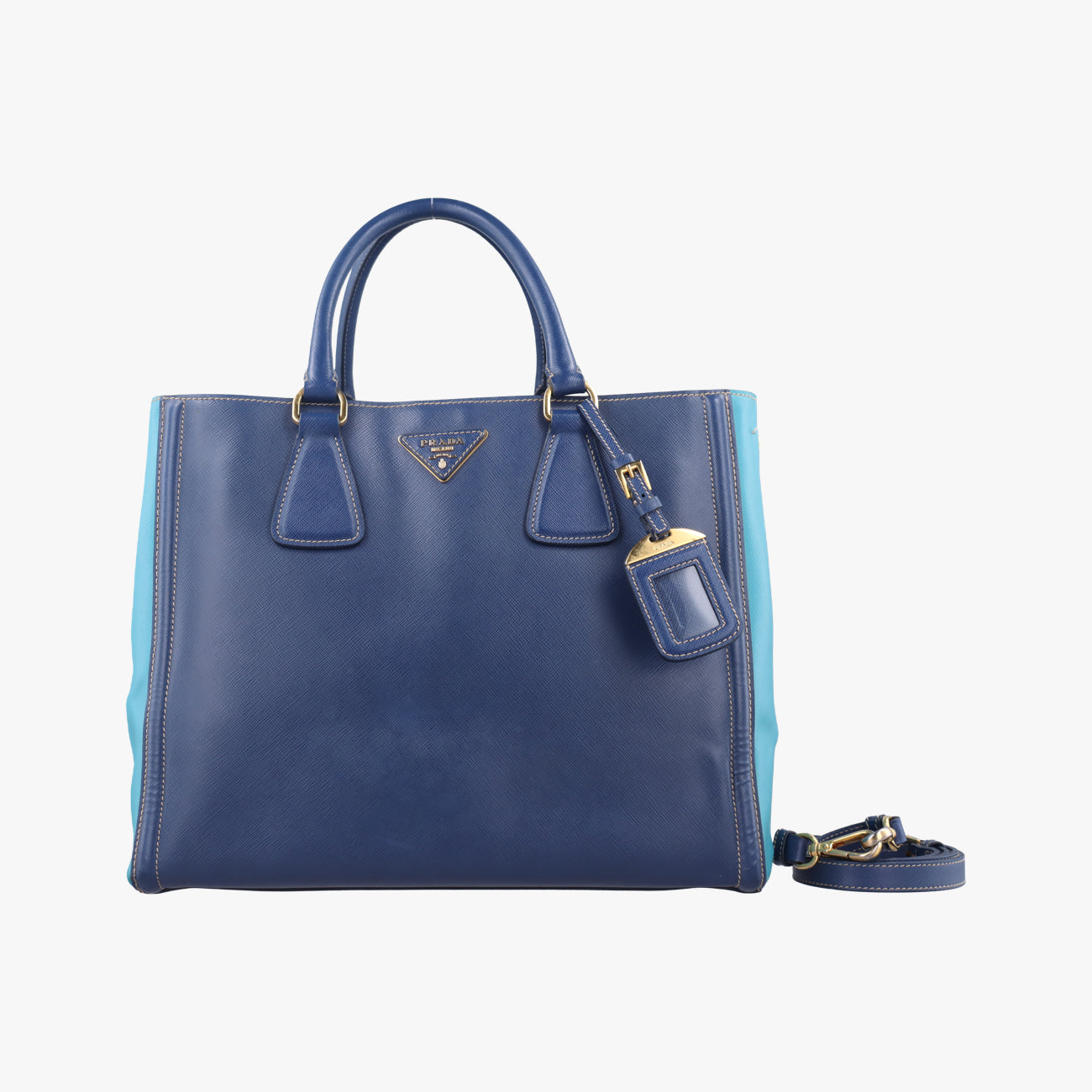 Bicolor ToteBlue×Light blueSAFFIANO Leather7/A 165バイカラーブルー×ライトブルーサフィアーノレザー7/A 165