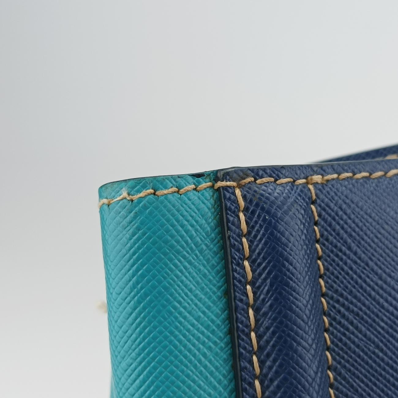 Bicolor ToteBlue×Light blueSAFFIANO Leather7/A 165バイカラーブルー×ライトブルーサフィアーノレザー7/A 165