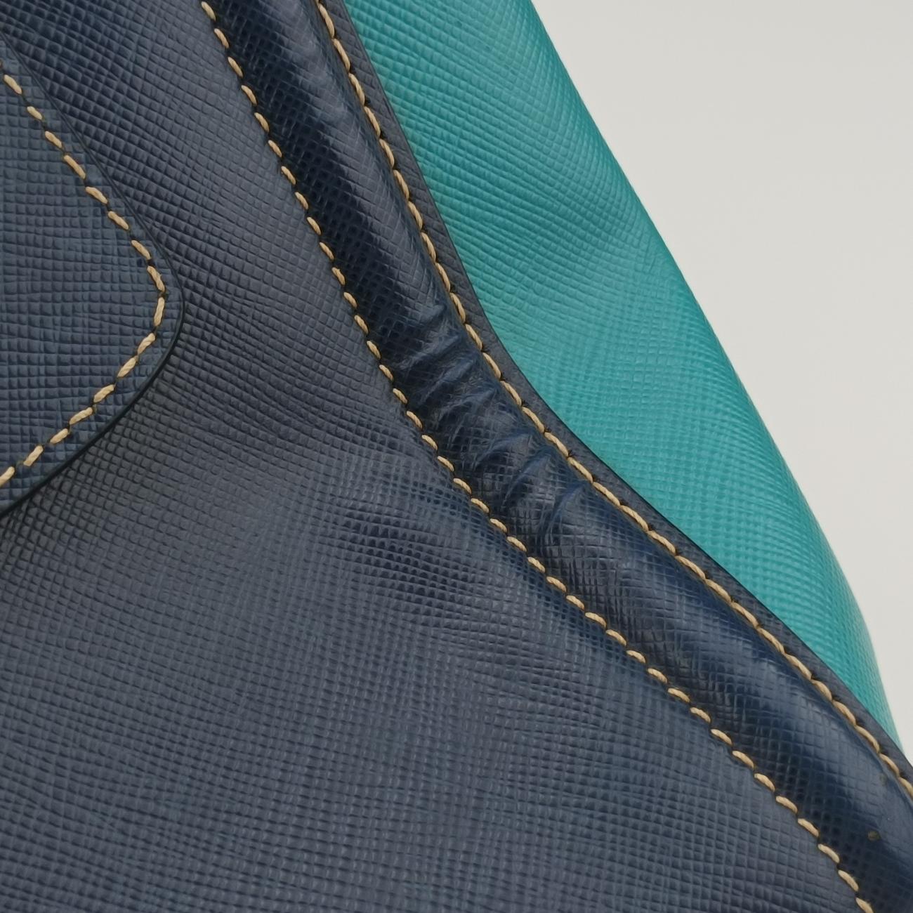 Bicolor ToteBlue×Light blueSAFFIANO Leather7/A 165バイカラーブルー×ライトブルーサフィアーノレザー7/A 165