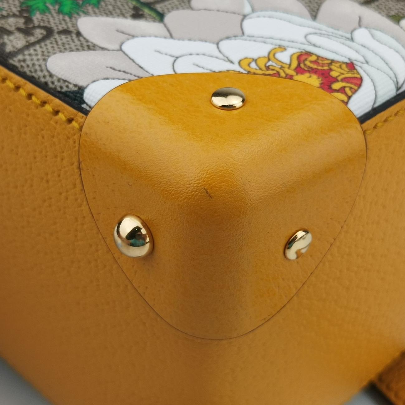GG flora Padlock BambooMulticolourPVC coated canvas603221E032441058GGアップル パドロック バンブーマルチカラーPVCコーティングキャンバス603221E032441058